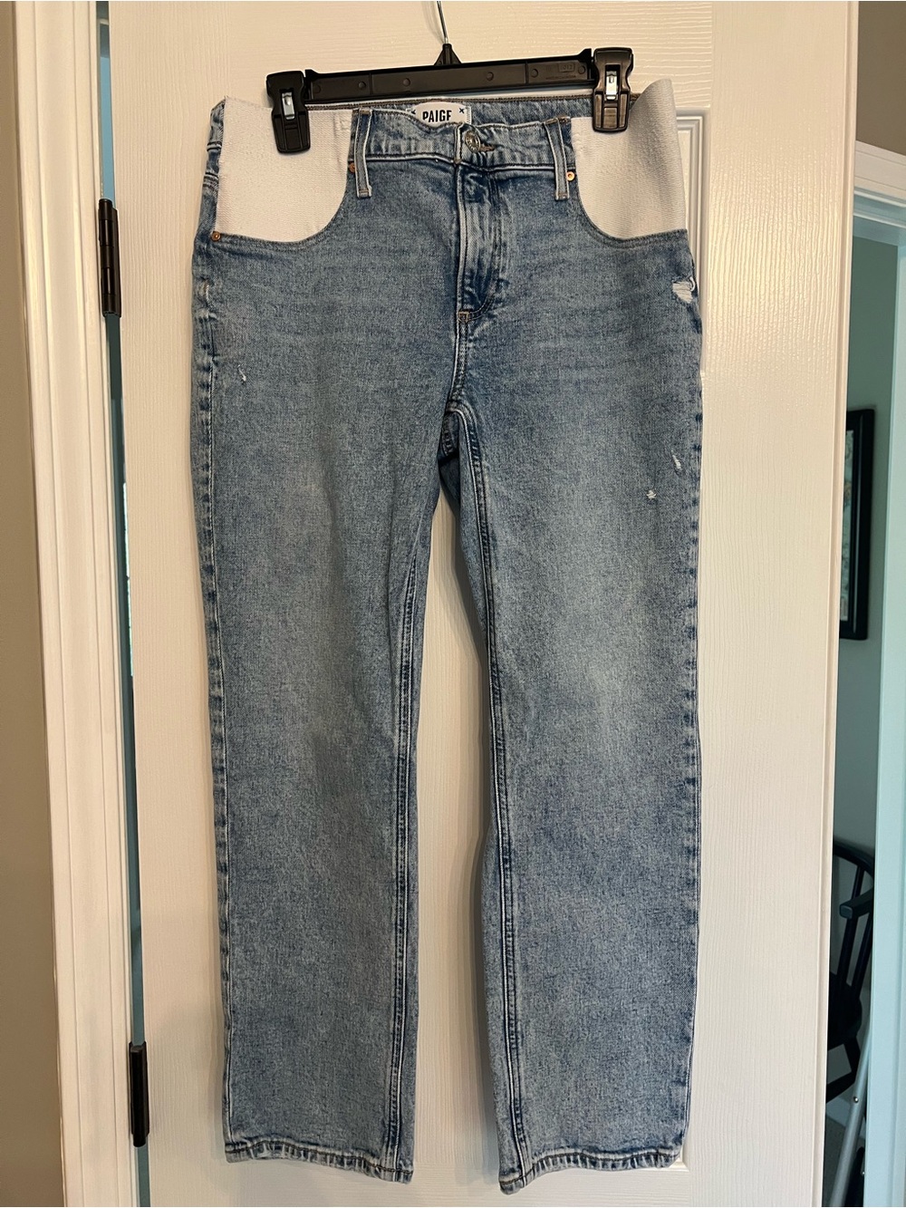 PAIGE Noella Light Wash Maternity Jeans